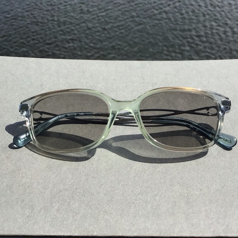 Coach HC6172 5642 Translucent Blue Rectangular Women's Eyeglasses